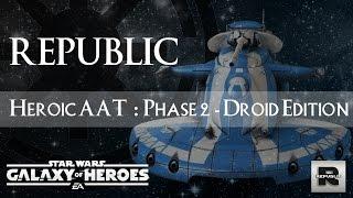 The Republic presents: How to phase 2 heroic AAT Droids Technique SWGOH