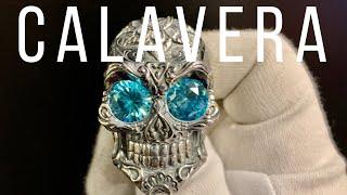 Calavera Skull Sterling Silver | Mens Ring | Handmade | 2020 | AJT Jewellery