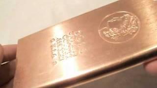 1 kilo .999 fine copper bullion bar - morgan