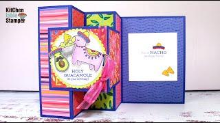 Stampin' Up! Taco Fiesta - How to make an Accordion Fold Card with Kitchen Table Stamper