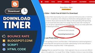 How to Make Timer on Blogger Website⏱️Add Countdown Timer on Blogger Website Post