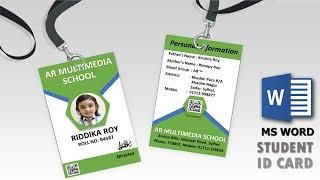 How to Make Student ID Card in MS Word || Microsoft Word Identity Card Design 2021 [AR Multimedia]