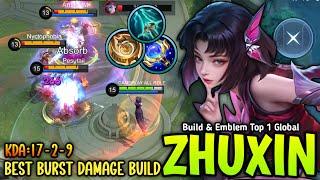 100% CAN'T ESCAPE!! ZHUXIN NEW BURST DAMAGE BUILD & EMBLEM 2024 - BUILD TOP 1 GLOBAL ZHUXIN