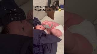 Victoria sucking her toes #kidsareawesome #kidsarefunny #baby #babies #babygirl #toofunny