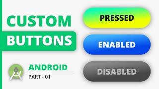 How to add/change Button Background on State Change Pressed | Android Custom Button Tutorial