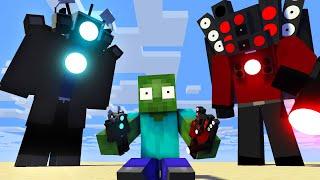 MINI TITAN SPEAKERMAN AND CAMERAMAN BECOME GIANT and Stupid Jokes in Minecraft