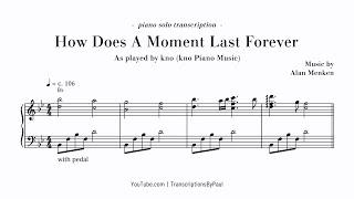 How Does A Moment Last Forever - From Disney's Beauty And The Beast (2017) - kno piano music