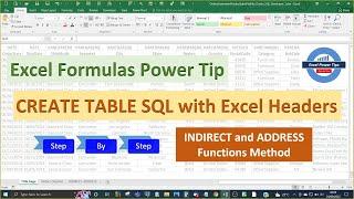 CREATE TABLE SQL using Excel Headers (useful for postgreSQL)