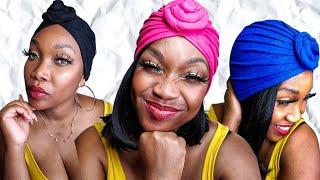 This AMAZON Pre-tied Knot Beanie Turban Headwrap SHOCKED me! Bonnet Turban | SATINIOR womens Turban