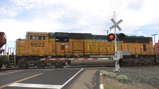 BNSF 5663 Manifest With SD70MAC North - W Harney Ln. Railroad Crossing (Lodi CA)