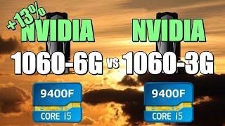 1060-6GB vs 1060-3GB - 9400F. CSGO, Fortnite, PUBG, GTAV, Overwatch.