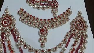 Necklace designs | Latest artificial bridal jewellery designs | razik jewelleries