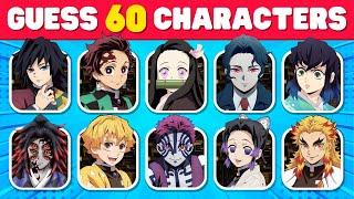 GUESS 60 DEMON SLAYER CHARACTERS ️ (Super Easy - Impossible)Kimetsu no Yaiba Season 4 Quiz 