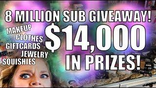 WIN $14,000 IN PRIZES! - 8 Million Sub Giveaway! | GRAV3YARDGIRL