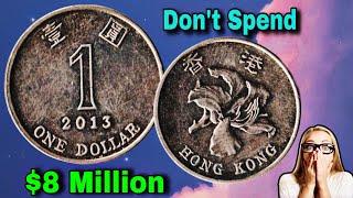 2013 Hong Kong 1 dollar coin value  How much is $1