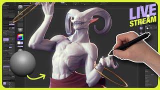 Creature Sculpting for 3D Printing in ZBrush | Live Stream Part 1