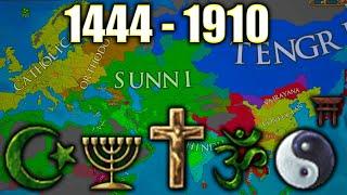 1444 - 1910 Religions WARS! - EU4 AI Only Timelapse