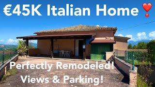 Remodeled €45,000 Fully Furnished Home 1 Hour from Rome with Views & Peaceful Living! 