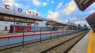 Announcements at Sochi train station