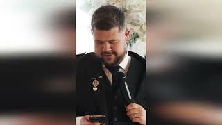 Scots groom leaves room in tears of laughter following hilarious speech