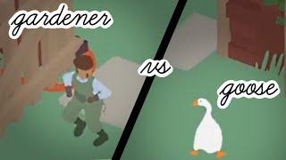 Small Gardener vs Tiny Goose (Untitled Goose Game)