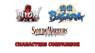 Super Comparison NIOH, SAMURAI WARRIORS, SENGOKU BASARA Characters Comparison