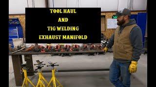 Tool haul and TIG welding exhaust manifold