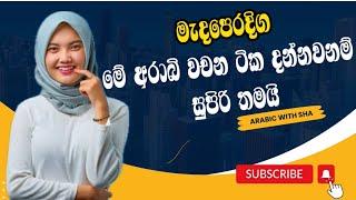 මැදපෙරදිගට අළුතෙන් රැකියා සදහා එන අයට පට්ට වැදගත්|arabi bashawa sinhalen|Arabic with sha