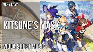 Viola Sheet Music: How to play Kitsune's Mask (Genshin Impact) by Yu Peng Chen