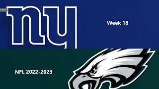 NFL 2022-2023 Season - Week 18: Giants @ Eagles