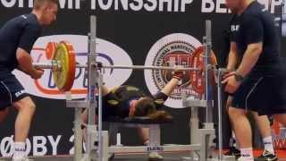 Yulia Medvedeva (RUS) 1.att.: 155 kg 2014 IPF World Benchpress Championships