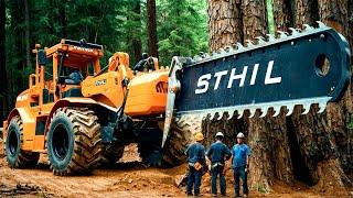 DANGEROUS Big Chainsaw Tree Cutting machines | Heavy Duty Firewood Machine in Action #1