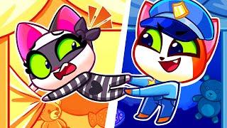 SECRET ROOM UNDER THE BED || Baby Cat Policeman VS Color Stealer || Paws&Play