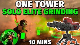 Solo Elite Mode Grinding With Only One Tower [Sentry] | Tower Defense X