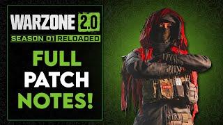 SEASON 1 RELOADED PATCH NOTES WARZONE 2.0 (Huge Weapon Nerfs! & UI/UX Improvements)