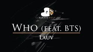 Lauv - Who (feat. BTS) - Piano Karaoke Instrumental Cover with Lyrics