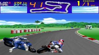 Suzuka 8 Hours 2 Video improvements in MAME 0.234 - Bay Side Raceway - Red/Blue Bike  - Full Race