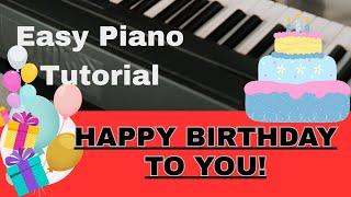 HAPPY BIRTHDAY TO YOU/ EASY PIANO TUTORIAL@PianoSongDownload @Simplypiano