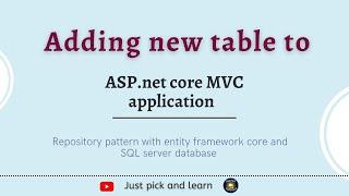Working with multiple tables  |   asp.net core MVC 6 tutorial for beginners