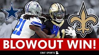 INSTANT REACTION! Saints BLOWOUT Cowboys Behind Alvin Kamara’s 4 TDs, Derek Carr & Klint Kubiak