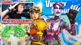 I FINALLY WON my first custom scrim in Fortnite... (emotional)