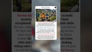 Why Norway Hires Sherpas from Nepal | #fact #facts #shorts