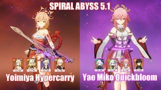 C0 Yoimiya Hypercarry & C0 Yae Miko Quickbloom | Spiral Abyss 5.1 | Genshin Impact