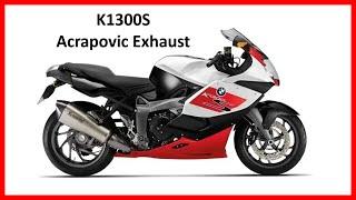 BMW K1300S Akrapovic Titanium Exhaust Sound without DBKiller Comparison