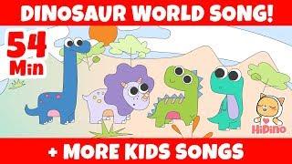 Dinosaur World Song | + More Kids Songs | HiDino Kids Songs With Fun Stories