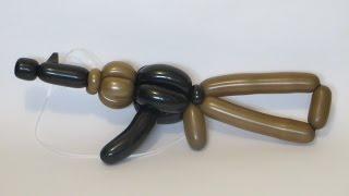 Kalashnikov rifle of balloons - twisting tutorial