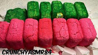 Pink & Green Pasted Blocks | Oddly Satisfying | ASMR | Sleep Aid