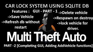 [MTA] Car Lock System GUI  Part- 2[MTA SCRIPTING][Tutorial]