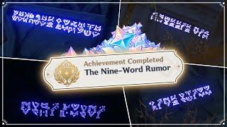 Nine-Word Rumor Secret Achievement The Chasm (9 Secret Messages Locations) Genshin Impact Guide