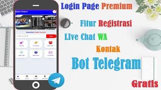 Login page hotspot Premium GRATIS Mikrotik Wifi keren - Fitur Daftar Telegram